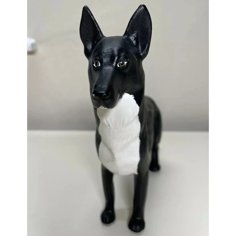 Black German Shepherd Dog Porselain Figurine 7